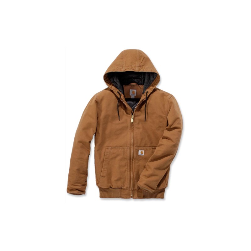 Carhartt Loose Fit Washed Duck Insulated Active Jacket Marrone Bruc Uomo - Giuglar
