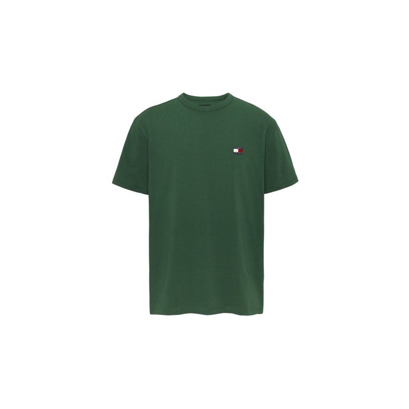 Tommy Jeans Tjm Reg Badge Tee Ext Court Green T-Shirt M/M Verde Uomo - Giuglar