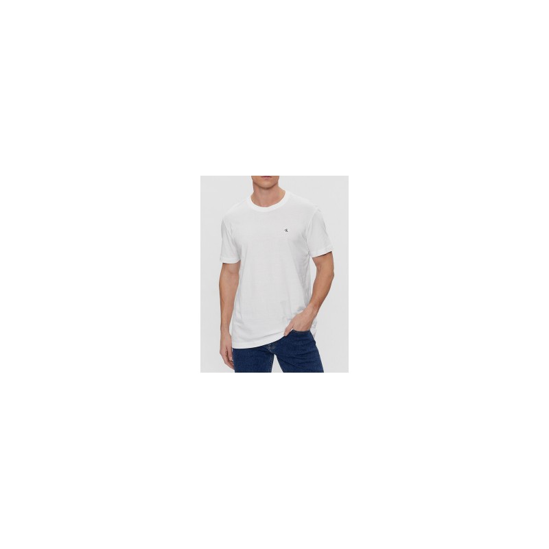 Calvin Klein Jeans Ck Embro Badge Tee T-Shirt M/M Bianca Logo Piccolo Uomo - Giuglar