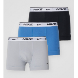 Nike Trunk 3Pk Everyday Cotton Stretch Star Blue/Wlf Grey/Blk White - Giuglar