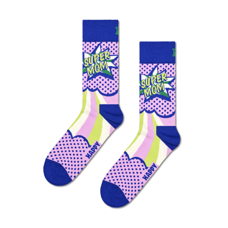 Happy Socks Super Mom Sock Light Purple - Giuglar