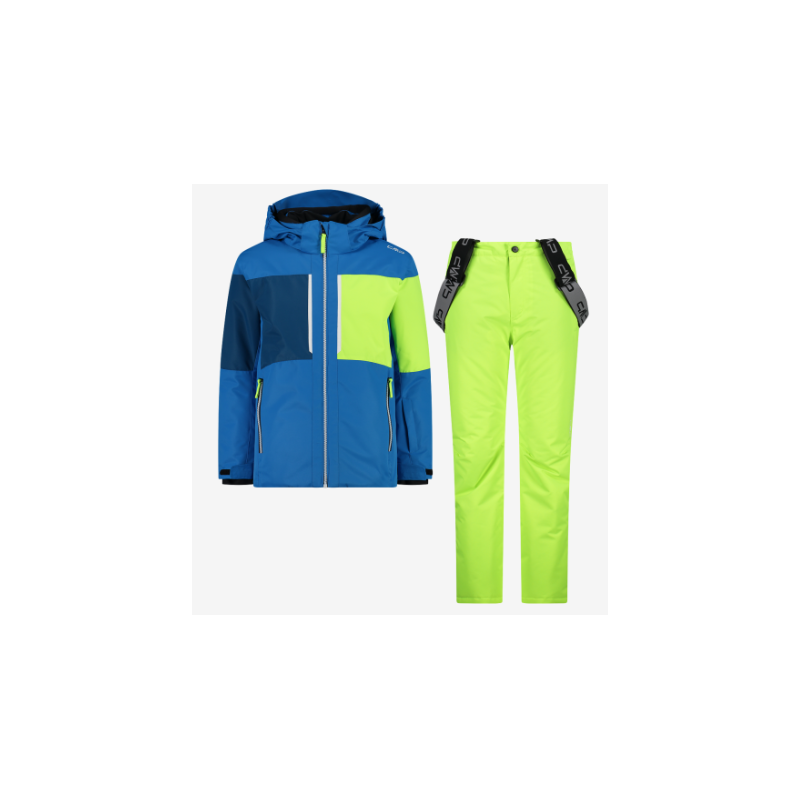 Cmp Kid Set Jacket And Pant Completo Sci Lime/Turchese Junior Bimbo - Giuglar Shop