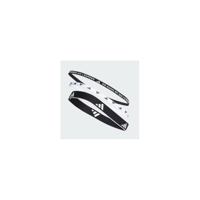 Adidas 3Pp Headband New Set Tre Fascette Capelli Nero/Bianco - Giuglar