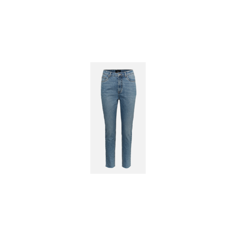 Vero Moda Vmbrenda Hr Straight Gu384 Ga Noos Jeans Lght Blue Denim Donna - Giuglar Shop