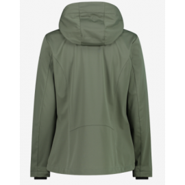 Cmp Woman Jacket Fix Hood Softshell Leggero Verde Salvia Donna - Giuglar Shop