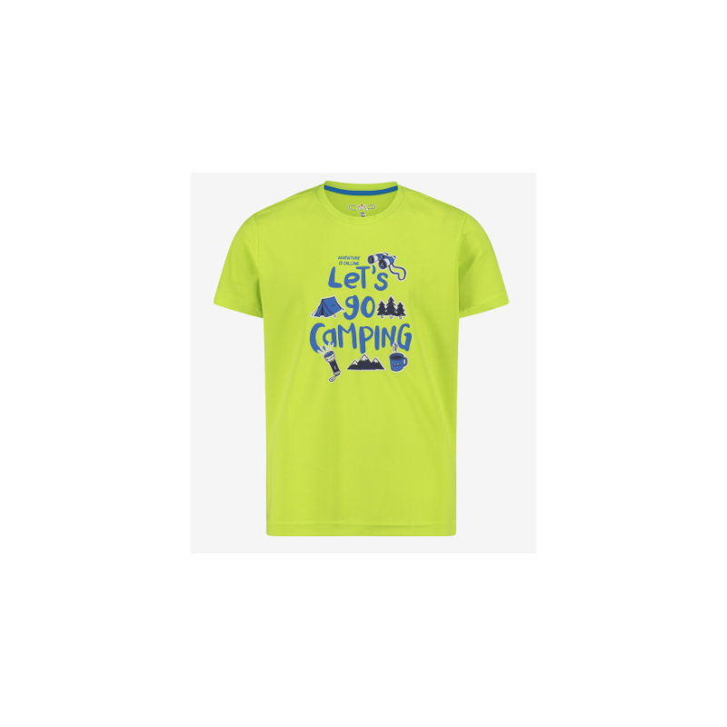 Cmp Kid T-Shirt M/M Giallo Fluo Stampa Junior Bimbo - Giuglar Shop