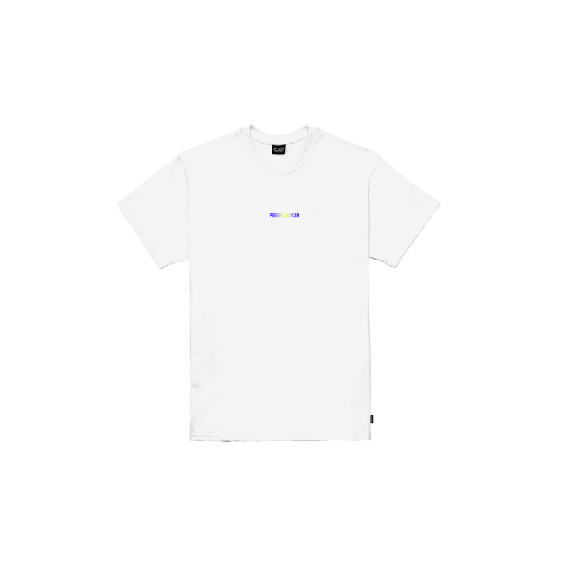 Propaganda T-Shirt M/M 100% Cotone Ribs Gradient Bianco Uomo - Giuglar