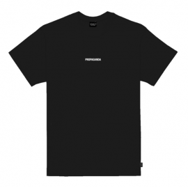 Propaganda T-Shirt M/M 100% Cotone Ribs Waves Nero Uomo - Giuglar