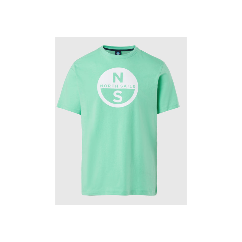 North Sails Basic T-Shirt M/M Short Sleev-Spring Bud Logo Grande Bianco Uomo - Giuglar Shop
