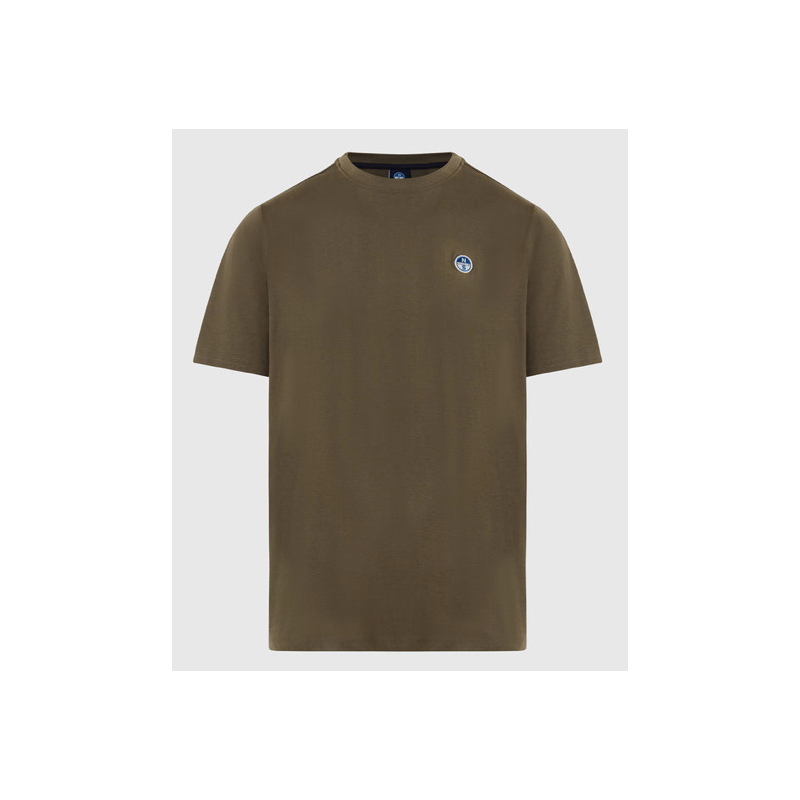 North Sails T-Shirt M/M Short Sleeve Basic Bollo-Dusty Olive Uomo - Giuglar Shop