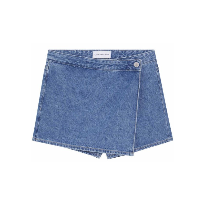 Calvin Klein Jeans Wrap Skort Denim Medium Gonnapantalone Donna - Giuglar Shop