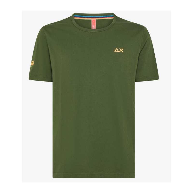 Sun 68 T-Shirt M/M Logo Verde Scuro Uomo - Giuglar Shop