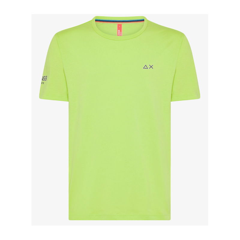 Sun 68 T-Shirt M/M Logo Lime Uomo - Giuglar Shop