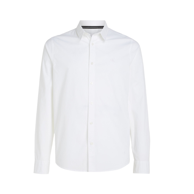 Calvin Klein Jeans Slim Stretch Shirt Camicia Slim Fit Bianco Uomo - Giuglar Shop