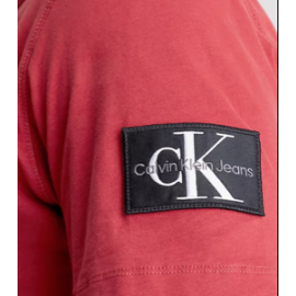 Calvin Klein Jeans Badge Regular Tee T-Shirt M/M Garnet Bruciato Uomo - Giuglar Shop