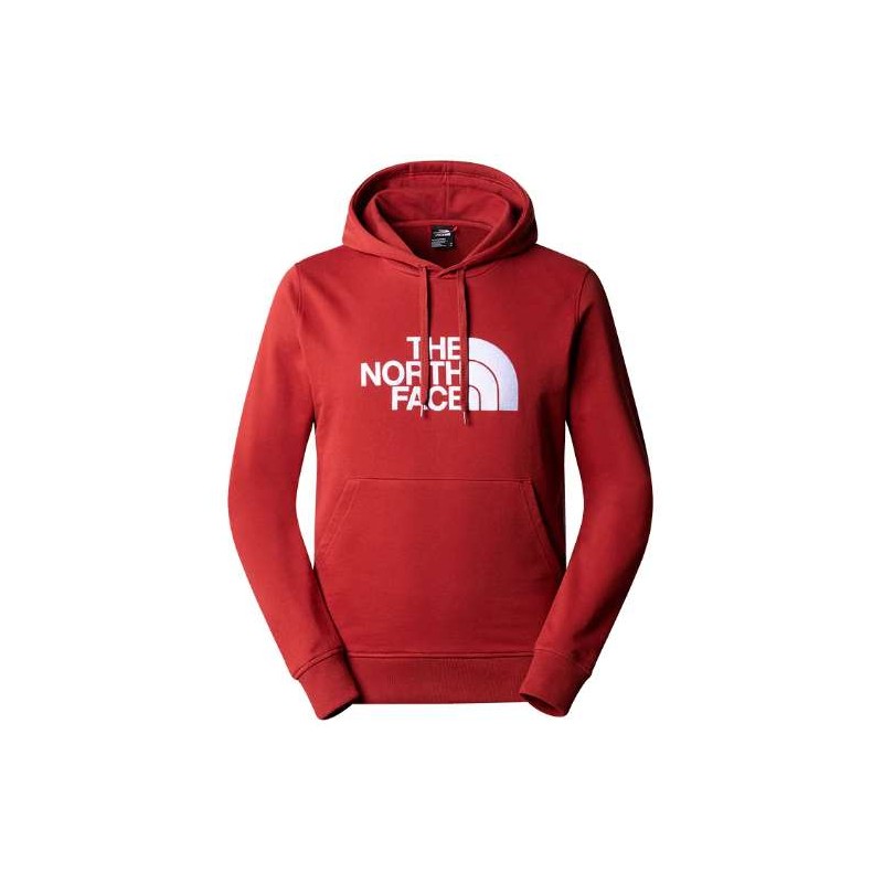 The North Face MenS Light Drew Peak Pul Hd Felpa Garz Capp Iron Red Logo Uomo - Giuglar