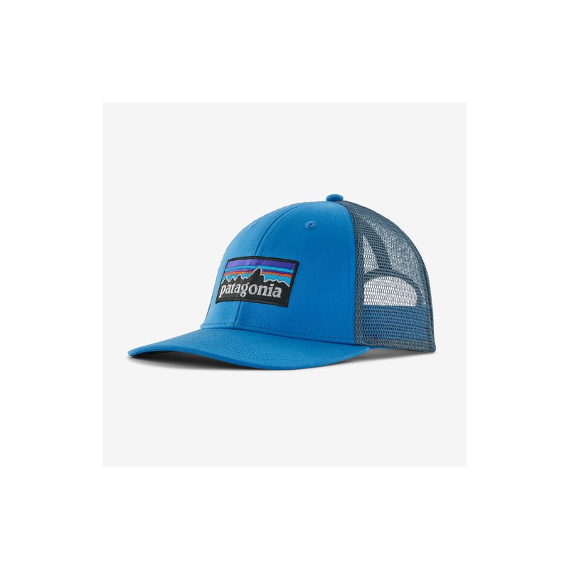 Patagonia P-6 Logo Lopro Trucker Hat Cappellino Visiera/Rete Azzurro - Giuglar Shop
