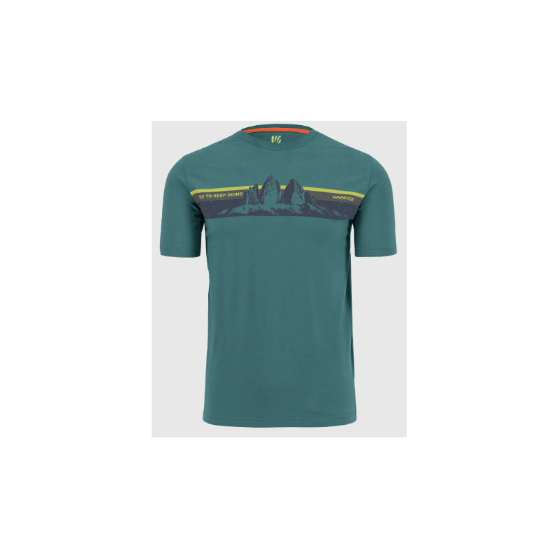 Karpos Giglio T-Shirt North Atlantic M/M Cotone Verde Salvi Stampa Uomo - Giuglar