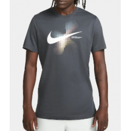 Nike M Nsw Tee 6Mo Swoosh T-Shirt M/M Antracite Stampa Uomo - Giuglar