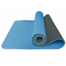Toorx Materassino Per Yoga Bicolor Prof. Azzurro/Grigio 183X60X0,6 - Giuglar
