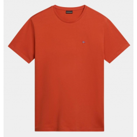 Napapijri Salis Ss Sum Orange Burnt T-Shirt M/M Arancione Uomo - Giuglar