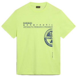 Napapijri S-Manta T-Shirt M/M Stampa Logo Yellow Sunny Uomo - Giuglar