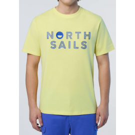 North Sails T-Shirt Short Sleev Line Print Limelight T-Shirt M/M Gialla Uomo - Giuglar