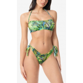 4giveness Bikini Fascia E Slip Bird Of Paradise Fant Verde/Azzurra Donna - Giuglar
