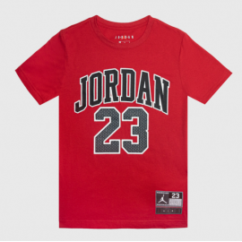 Nike Jordan Practice Flight Ss T-Shirt M/M Rossa Scritta Junior Bimbo - Giuglar
