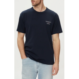 Tommy Jeans Tjm Reg Corp Tee Ext T-Shirt M/M Blu Uomo - Giuglar