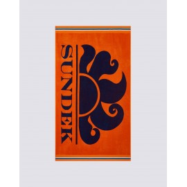 Sundek Classic Logo Telo Mare Fluo Orange Arancio/Blu - Giuglar Shop