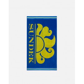 Sundek Classic Logo Telo Mare Over Sky Blu Elettrico/Verde - Giuglar Shop