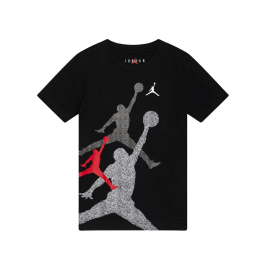 Nike Jordan Jdb Gradient Stacked Jm Ss T-Shirt M/M Nero Logo Static Junior - Giuglar Shop