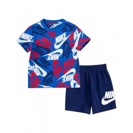 Nike Junior Nsw Futura Toss 2Pc Short Set T-Shirt M/M+Short Blu Baby Bimbo - Giuglar Shop