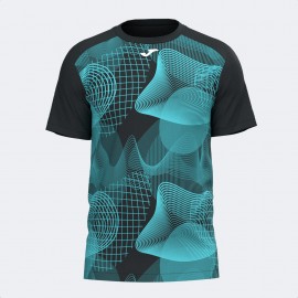 Joma Challenge Short Sleeve T-Shirt M/M Black/Blu Turtle Camo Uomo - Giuglar Shop