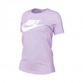 Nike W Nsw Club Ss Tee Icn Ftra T-Shirt M/M Lilla Logo Bia Donna - Giuglar Shop
