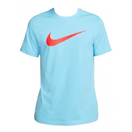 Nike M Nsw Tee Icon Swoosh T-Shirt M/M Azzurra Swoosh Rosso Uomo - Giuglar Shop