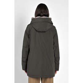 Canadian Lanigan Tech Parka Interno Ecopelo Nero Oliva Donna